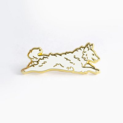 Mudi emaljpin/brosch olika färger K B