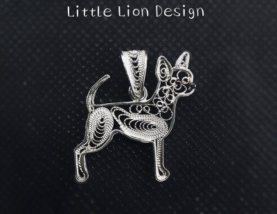 Chihuahua (korthårig) smycke olika varianter 1 Lion