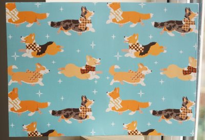 Corgies presentpapper 70x30 cm