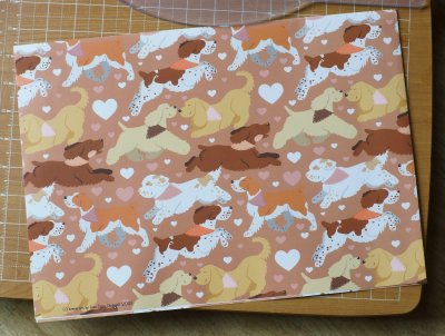 Spaniels presentpapper 70x30 cm