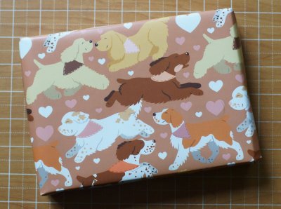 Spaniels presentpapper 70x30 cm