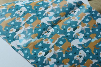 Bullraser presentpapper 70x30 cm