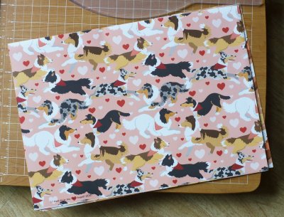 Collies presentpapper 70x30 cm