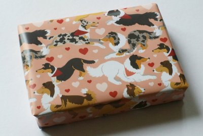 Collies presentpapper 70x30 cm