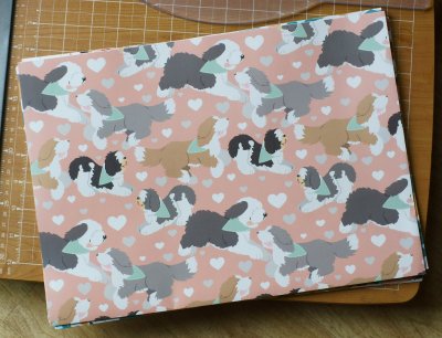Old english sheepdog presentpapper 70x30 cm