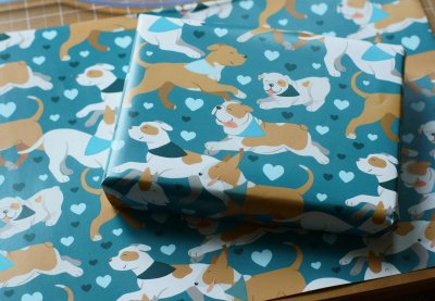 Bullraser presentpapper 70x30 cm