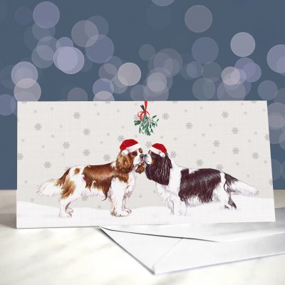 Cavalier king charles spaniel julkort Amber Marie 2