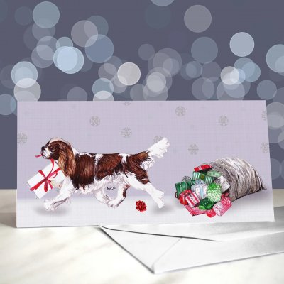 Cavalier king charles spaniel julkort Amber Marie 3