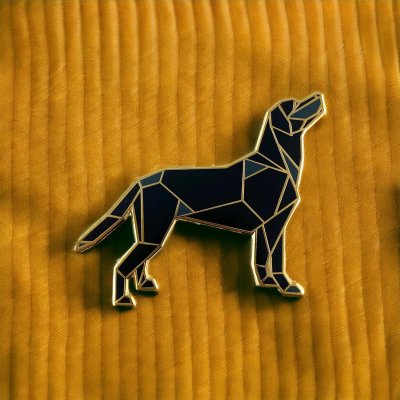 Labrador retriever (svart) pin av emalj