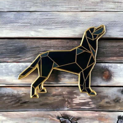 Labrador retriever (svart) pin av emalj