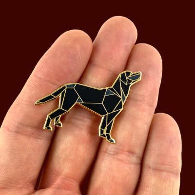 Labrador retriever (svart) pin av emalj