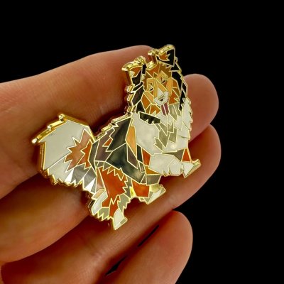 Shetland sheepdog pin av emalj