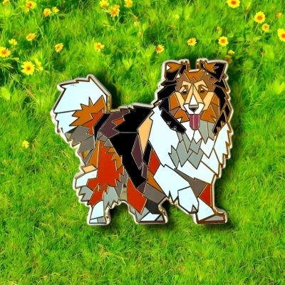 Shetland sheepdog pin av emalj
