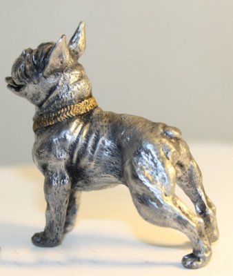 Fransk bulldogg minimodell av tenn