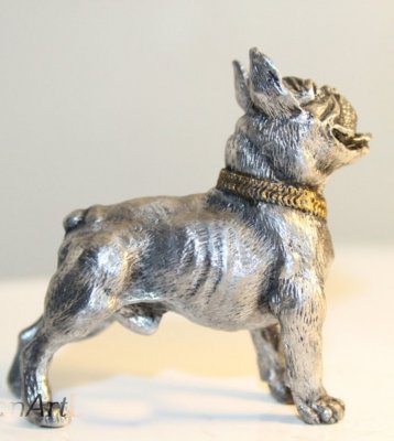 Fransk bulldogg minimodell av tenn