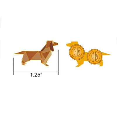 Tax (korthårig) pin av emalj