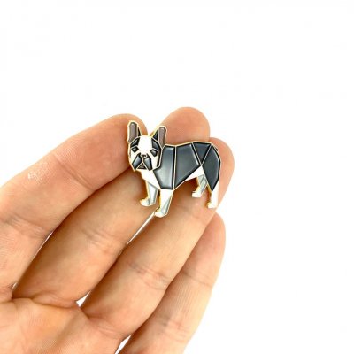 Fransk bulldogg pin av emalj