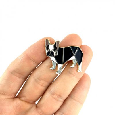 Fransk bulldogg pin av emalj