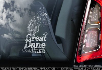 Grand danois bildekal V6 - on board