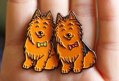 Australisk terrier emaljpin Jess
