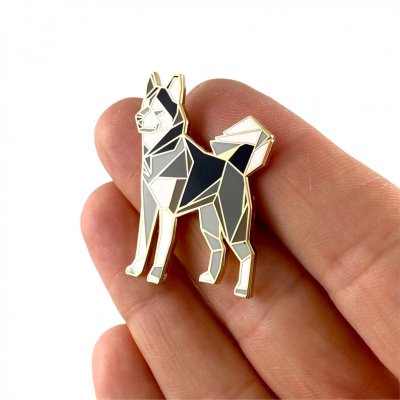 Siberian husky pin av emalj
