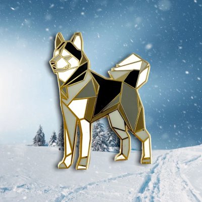 Husky emaljpin