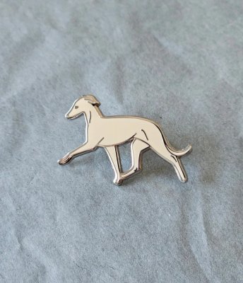 Italiensk vinthund emaljpin/brosch olika färger K B