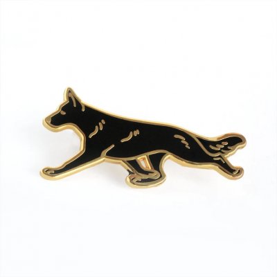 Tysk schäferhund emaljpin/brosch olika färger K B