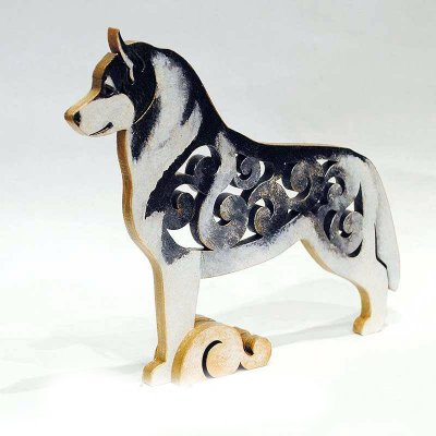 Siberian husky rysk figurin