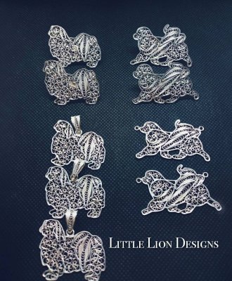 Tibetansk spaniel smycke olika varianter 1 Lion
