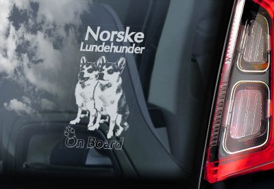 Norsk lundehund bildekal