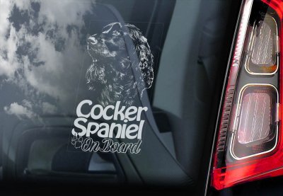 Cocker spaniel- bildekal V7 - on board