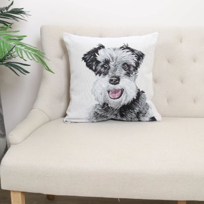 Dvärgschnauzer kuddfodral dubbelsidigt 1