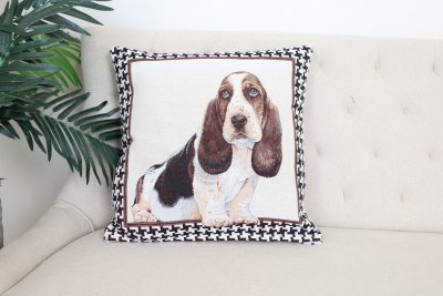 Basset hound kuddfodral dubbelsidigt 1