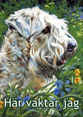 Wheaten terrier skylt