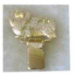Japanese chin nummerlappshållare guldöverdrag