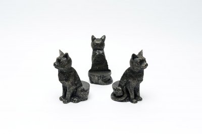 Katt sittandes krukfötter 3-pack