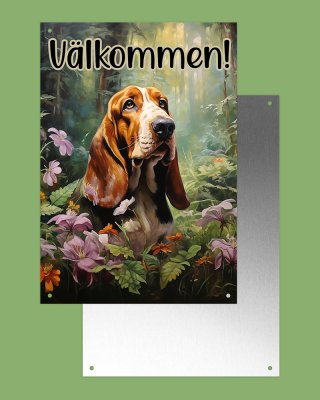 Basset hound skylt