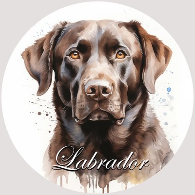 Labrador retriever (brun) bildekal 1 BB
