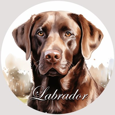 Labrador retriever (brun) bildekal 2 BB