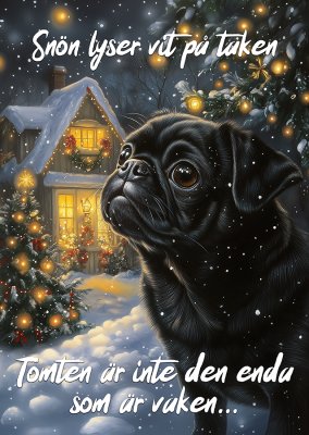 Mops varningsskylt jul 2 JB