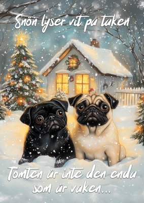 Mops varningsskylt jul 3 JB