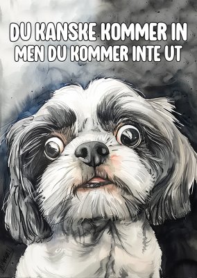 shih tzu skylt