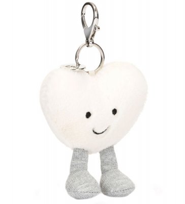 Amuseables Cream Heart Bag Charm JellyCat
