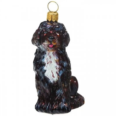 FÖRBESTÄLL! Portugisisk vattenhund (brun) julprydnad