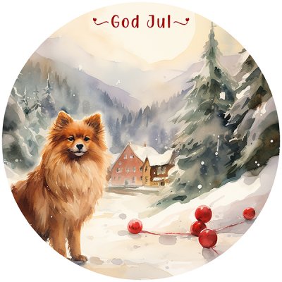 Tysk spets juletiketter runda olika storlekar/antal 3