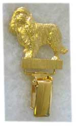 King charles spaniel- nummerlappshållare guldöverdrag