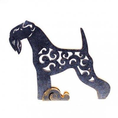 Kerry blue terrier rysk figurin