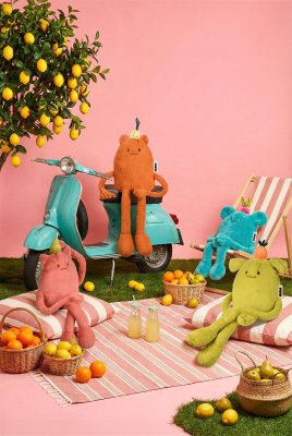 Billie Rädisa mjukisdjur 60 cm MIAM ! bleu océan radis DouDou