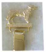 Leonberger nummerlappshållare guldöverdrag